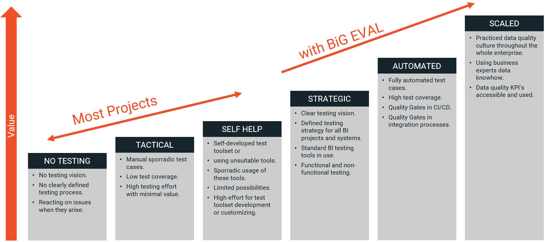 Data Warehouse Testing Maturity with BiG EVAL