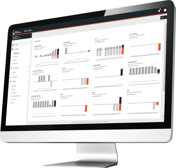 Screenshot of BiG EVAL Dashboard